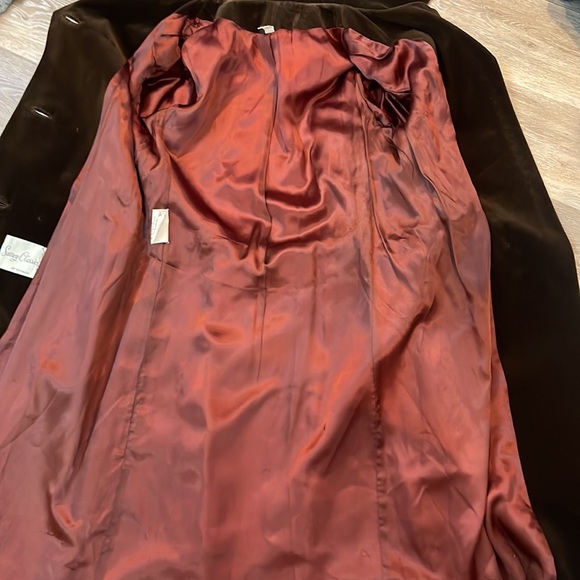 Surrey Canada Vintage Velvet Coat Trench Midi Brown Size Medium - Picture 9 of 16
